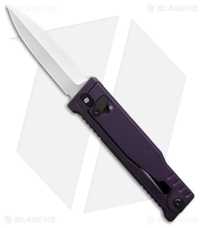 Reate EXO-M D/E Dagger Gravity Knife Distressed Purple (3.2" Satin Nitro-V)