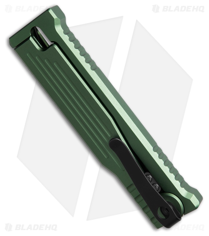 Reate EXO-M D/E Dagger Gravity Knife Green Aluminum (3.2" Satin Nitro-V) BHQ 