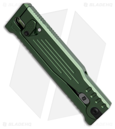 Reate EXO-M D/E Dagger Gravity Knife Green Aluminum (3.2" Satin Nitro-V) BHQ 