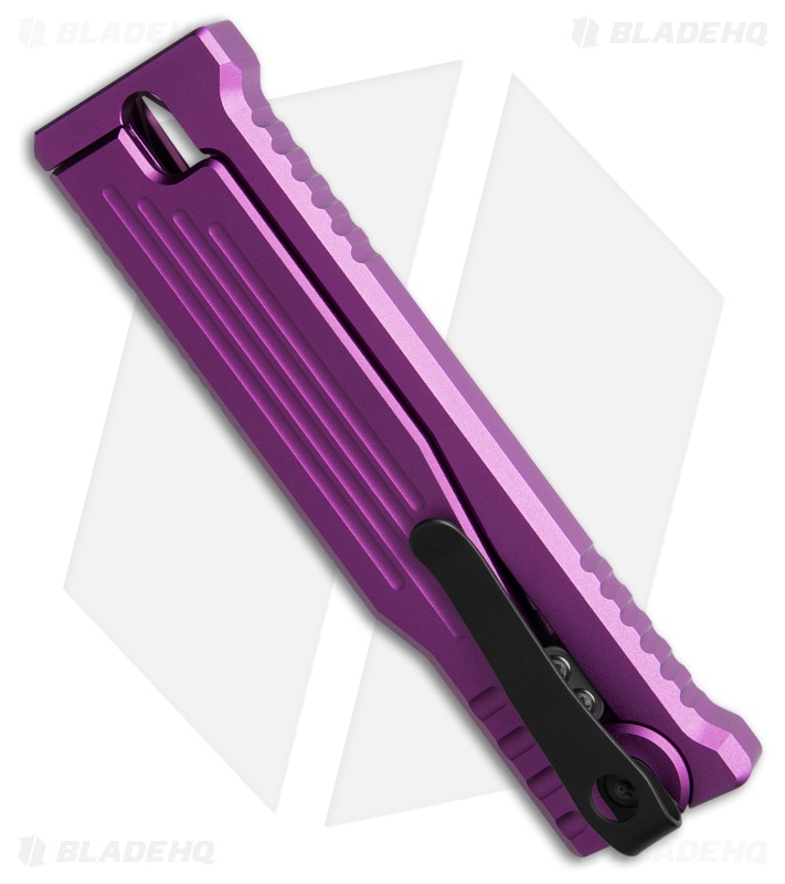 Reate EXO-M D/E Dagger Gravity Knife Purple Aluminum (3.2" Satin Nitro-V) BHQ