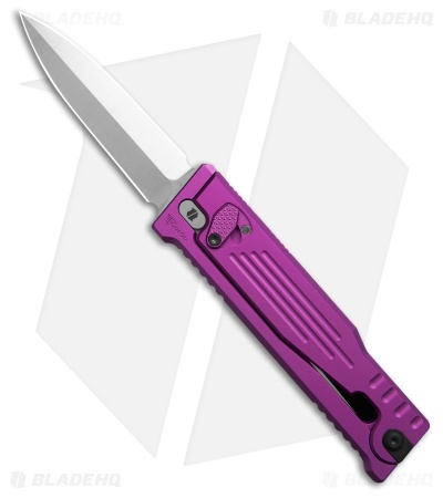 Reate EXO-M D/E Dagger Gravity Knife Purple Aluminum (3.2" Satin Nitro-V) BHQ