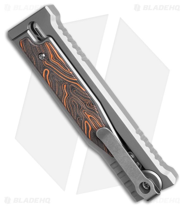 Reate EXO-M Drop Point Gravity Knife Titanium/Black Orange G-10 (3.25" SW)