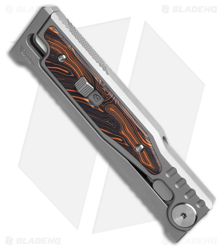 Reate EXO-M Drop Point Gravity Knife Titanium/Black Orange G-10 (3.25" SW)