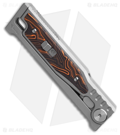 Reate EXO-M Drop Point Gravity Knife Titanium/Black Orange G-10 (3.25" Satin)