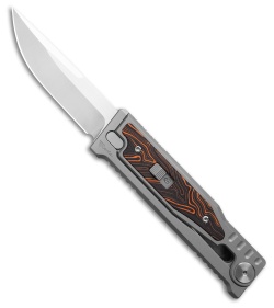 Reate EXO-M Drop Point Gravity Knife Titanium/Black Orange G-10 (3.25" Satin)