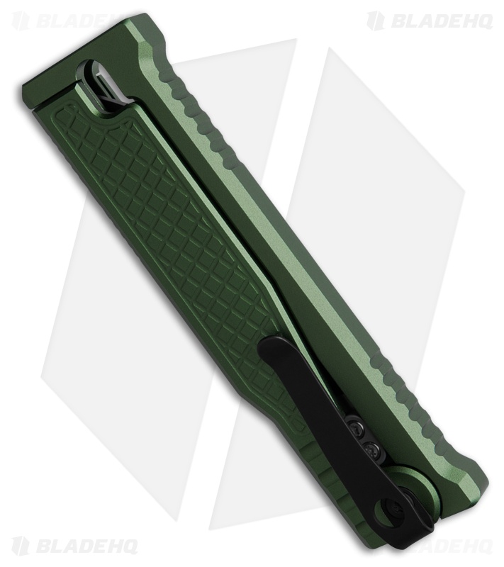 Reate EXO-M Tanto Gravity Knife Green Frag Aluminum (3.2" Black PVD Elmax)