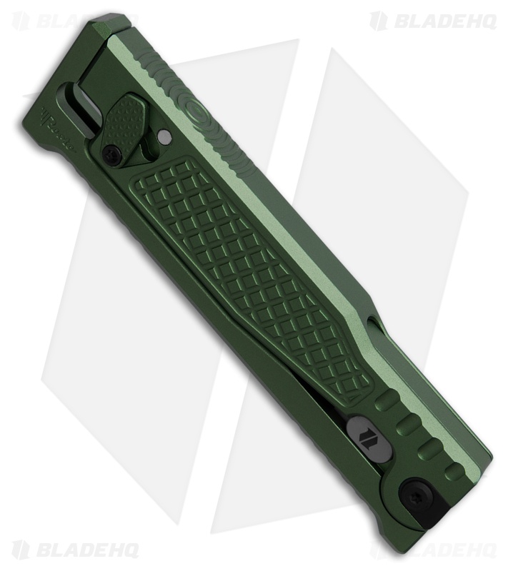 Reate EXO-M Tanto Gravity Knife Green Frag Aluminum (3.2" Black PVD Elmax)