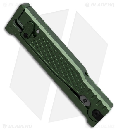 Reate EXO-M Tanto Gravity Knife Green Frag Aluminum (3.2" Black PVD Elmax)