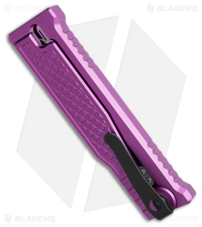 Reate EXO-M Dagger Gravity Knife Purple Frag Aluminum (3.2" Satin Elmax)