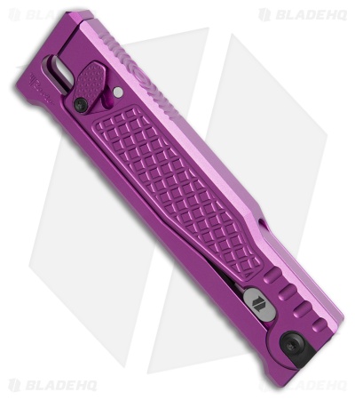 Reate EXO-M Dagger Gravity Knife Purple Frag Aluminum (3.2" Satin Elmax)