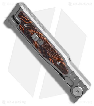 Reate EXO-M Tanto Gravity Knife Titanium/Black Orange G-10 (3.25" All Satin)