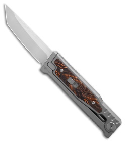 Reate EXO-M Tanto Gravity Knife Titanium/Black Orange G-10 (3.25" All Satin)