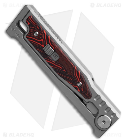 Reate EXO-M Tanto Gravity Knife Titanium/Black Red G-10 (3.25" SW/Satin)