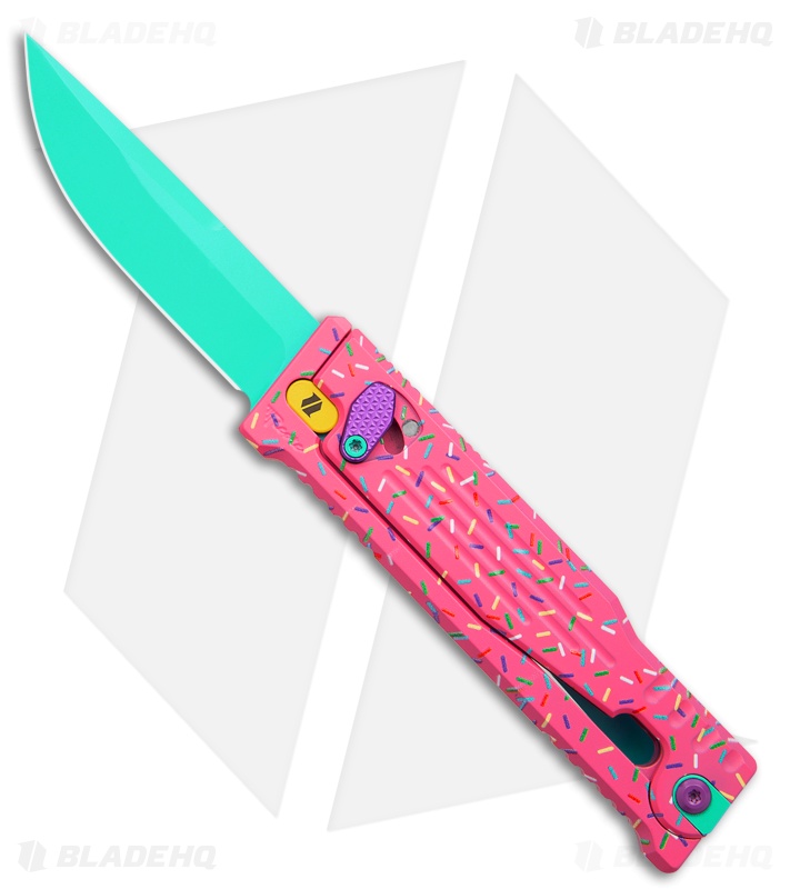 Reate EXO-M Gravity Knife Dessert Warrior Aluminum (3.3" Blue)