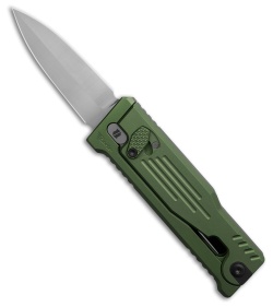 Reate EXO Mini Dagger Gravity Knife Green Aluminum (2.6&quot; Satin Nitro-V ) | 228418