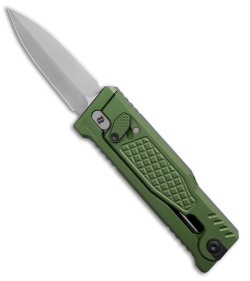 Reate EXO Mini Dagger Gravity Knife OD Green Frag Aluminum (2.6" Satin Elmax)