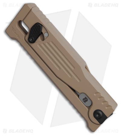 Reate EXO Mini Tanto Gravity Knife Tan Aluminum (2.6" Two-Tone Nitro-V)