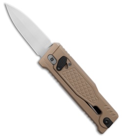 Reate EXO Mini Dagger Gravity Knife Tan Frag Aluminum (2.6" Satin Elmax)