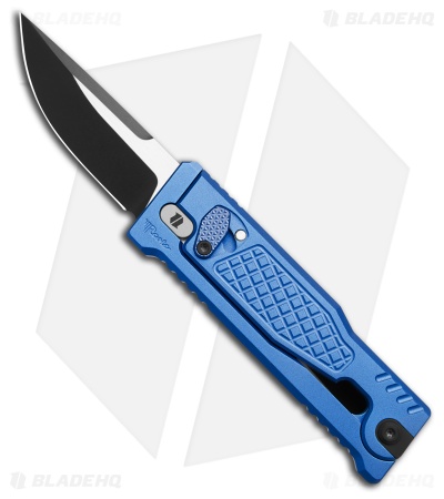 Reate EXO-Mini Drop Point Gravity Knife Blue Aluminum (2.625" Two-Tone)