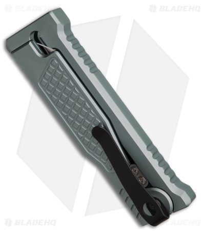 Reate EXO-Mini Tanto Gravity Knife Gray Frag Aluminum (2.625" Satin Elmax)