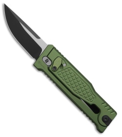 Reate EXO Mini Drop Point Gravity Knife Green Frag Aluminum (2.6" PVD Elmax)