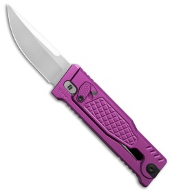 Reate EXO Mini Drop Point Gravity Knife Purple Frag Aluminum (2.6" Satin Elmax)