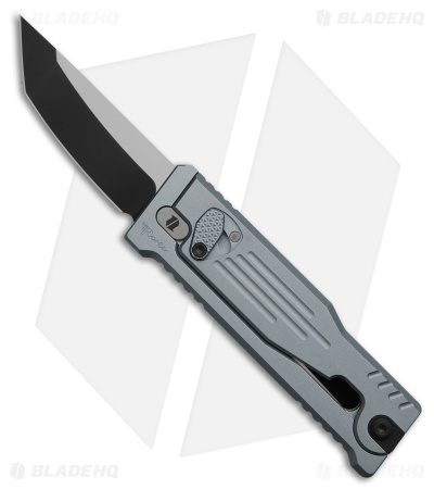 Reate EXO Mini Tanto Gravity Knife Gray Aluminum (2.6" Two-Tone Nitro-V)