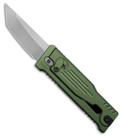 Reate EXO Mini Tanto Gravity Knife Green Aluminum (2.6&quot; Satin Nitro-V ) | 228414