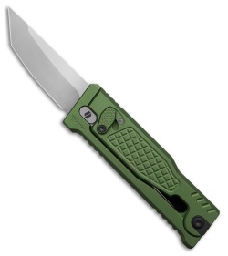 Reate EXO-Mini Tanto Gravity Knife OD Green Frag Aluminum (2.625" Satin Elmax)