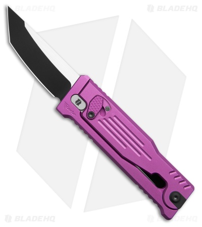 Reate EXO Mini Tanto Gravity Knife Purple Aluminum (2.6" PVD Nitro-V )