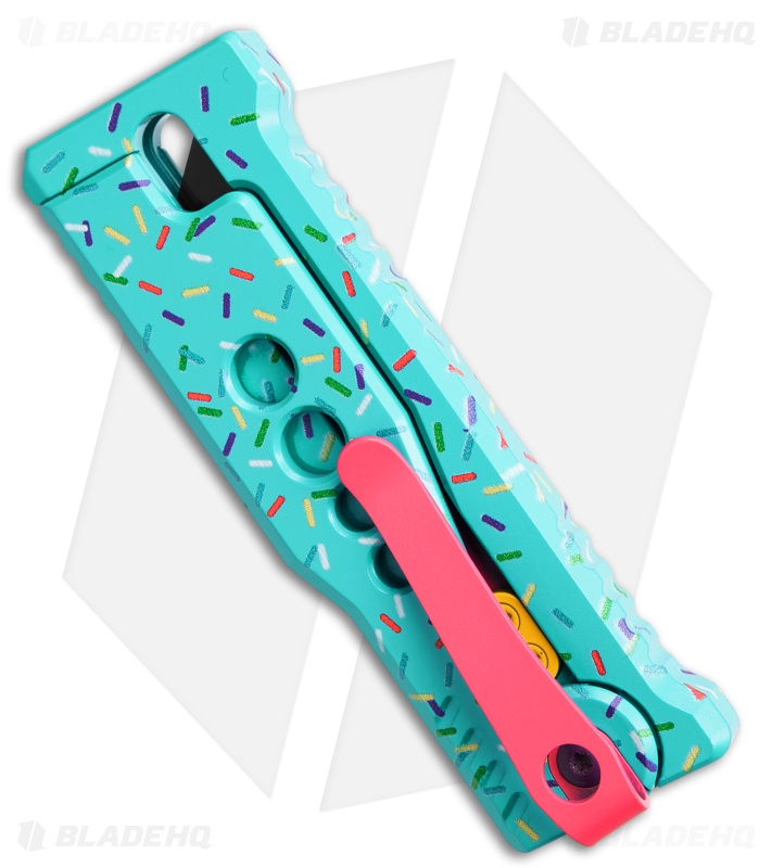 Reate EXO-U Gravity Knife | Black/Purple Accents Speedhole