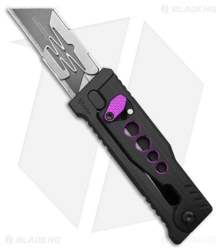 Reate EXO-U Gravity Knife | Black/Purple Accents Speedhole