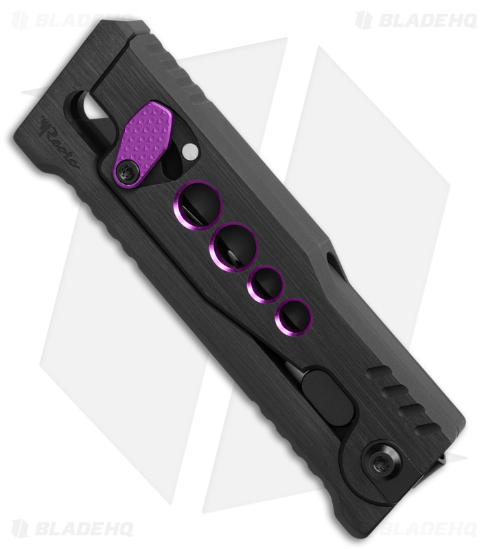 Reate EXO-U Gravity Knife | Black/Purple Accents Speedhole