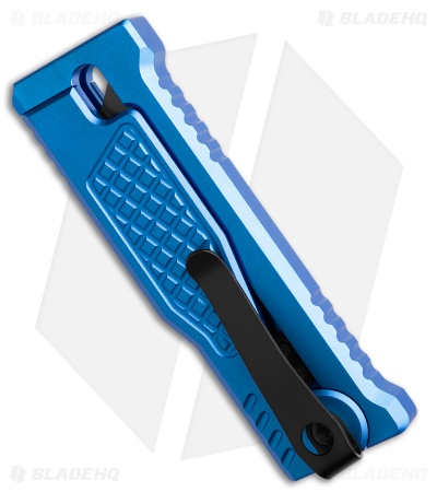 Reate EXO-U Gravity Knife Dark Blue Diamond Frag Aluminum (2.3" Utility)