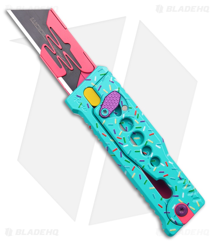 Reate EXO-U Gravity Knife | Black/Purple Accents Speedhole