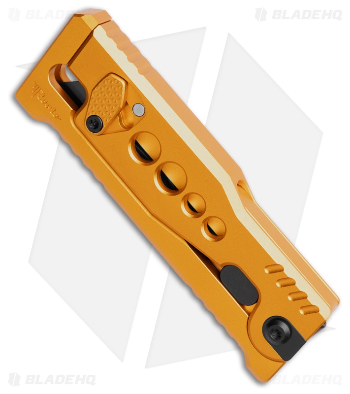 Reate EXO-U Gravity Knife Gold Speedhole Aluminum (2.3" Utility)