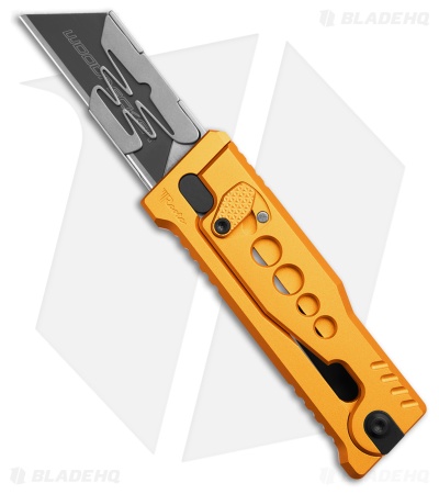 Reate EXO-U Gravity Knife Gold Speedhole Aluminum (2.3" Utility)