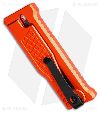 Reate EXO-U Gravity Knife Orange Diamond Frag Aluminum (2.3" Utility)