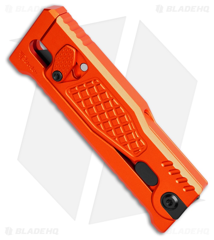 Reate EXO-U Gravity Knife Orange Diamond Frag Aluminum (2.3" Utility)