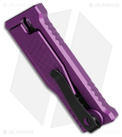 Reate EXO-U Gravity Knife Purple Diamond Frag Aluminum (2.3" Utility)