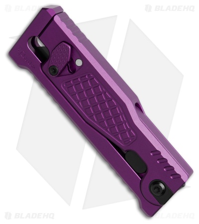 Reate EXO-U Gravity Knife Purple Diamond Frag Aluminum (2.3" Utility)
