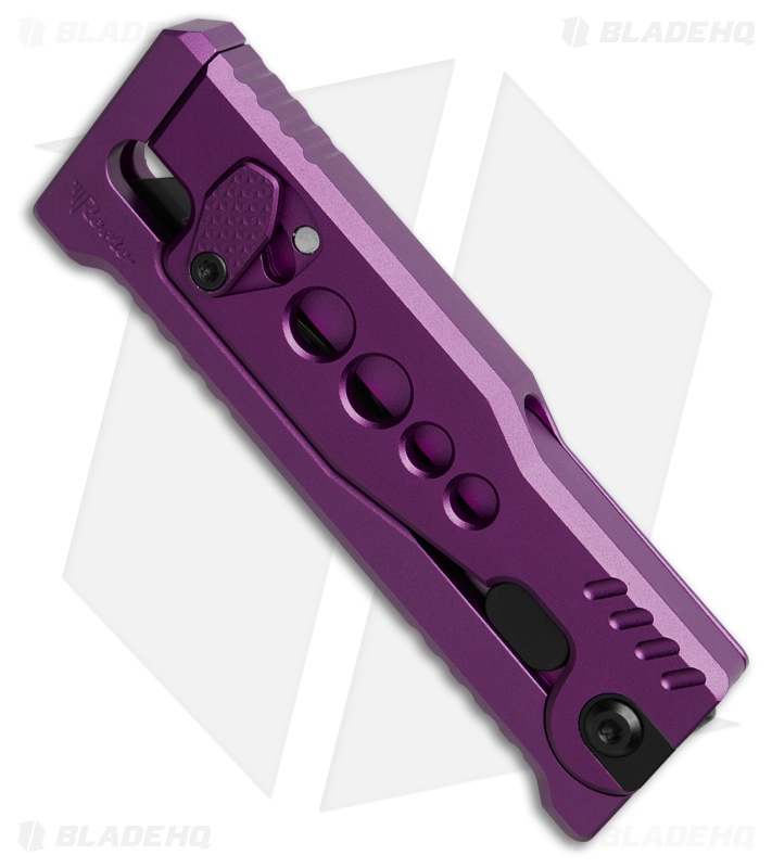Reate EXO-U Gravity Knife Purple Speedhole Aluminum (2.3" Utility)