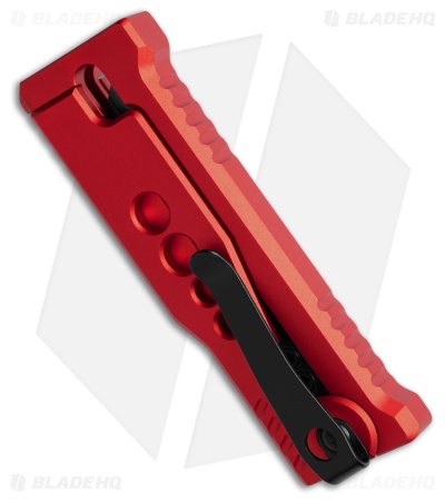 Reate EXO-U Utility Blade Gravity Knife Red Speedhole Aluminum (2.3" Satin)