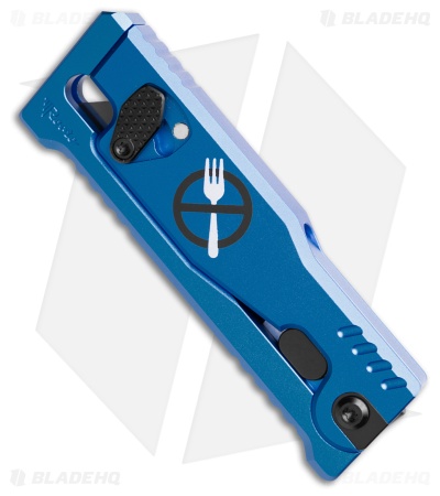 Reate EXO-U Zero Forks Gravity Utility Knife Blue Aluminum (2.3" Utility)