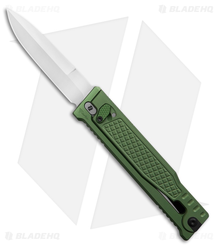 Reate EXO-OG Dagger OTF Gravity Knife Frag OD Green Aluminum (3.75" Satin Elmax)