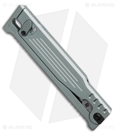 Reate EXO-OG Drop Point OTF Gravity Knife Gray Line Aluminum (3.75" Black)