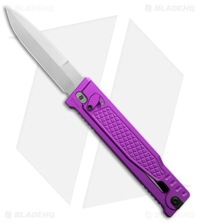 Reate EXO-OG Dagger OTF Gravity Knife Purple Frag Aluminum (3.75" Satin Elmax)