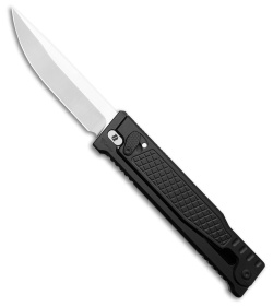 Reate EXO-OG Drop Point  Gravity Knife Black Frag Aluminum (3.75" Satin Elmax)