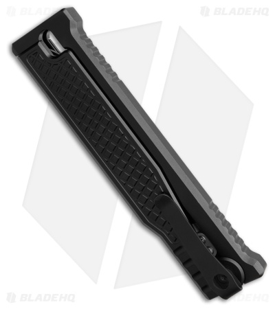 Reate EXO-OG Dagger OTF Gravity Knife Black Frag Aluminum (3.75" Satin Elmax)