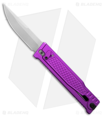 Reate EXO-OG Drop Point OTF Gravity Knife Purple Frag Al (3.75" Satin Elmax)